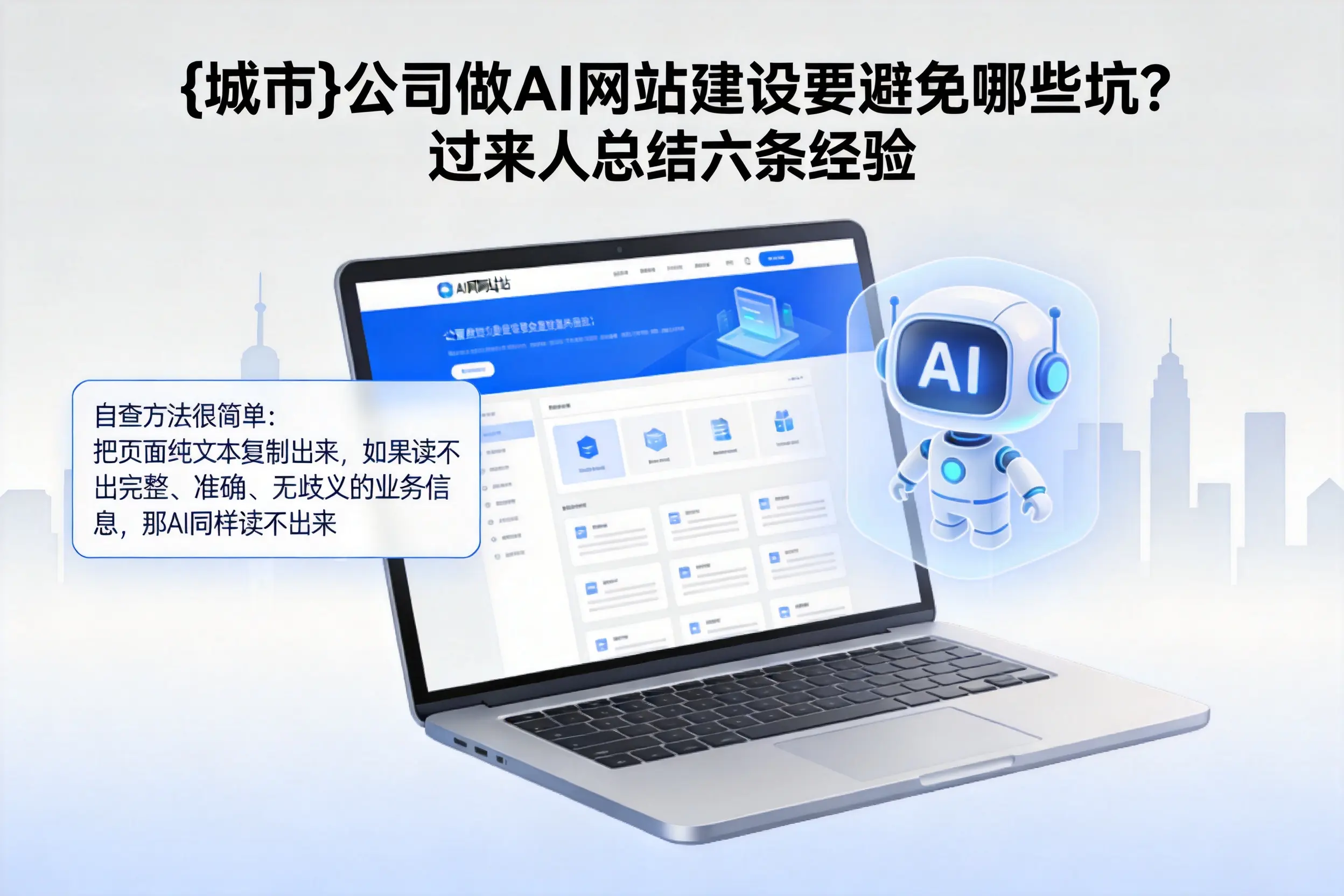 阳江公司做AI网站建设要避免哪些坑？过来人总结六条经验