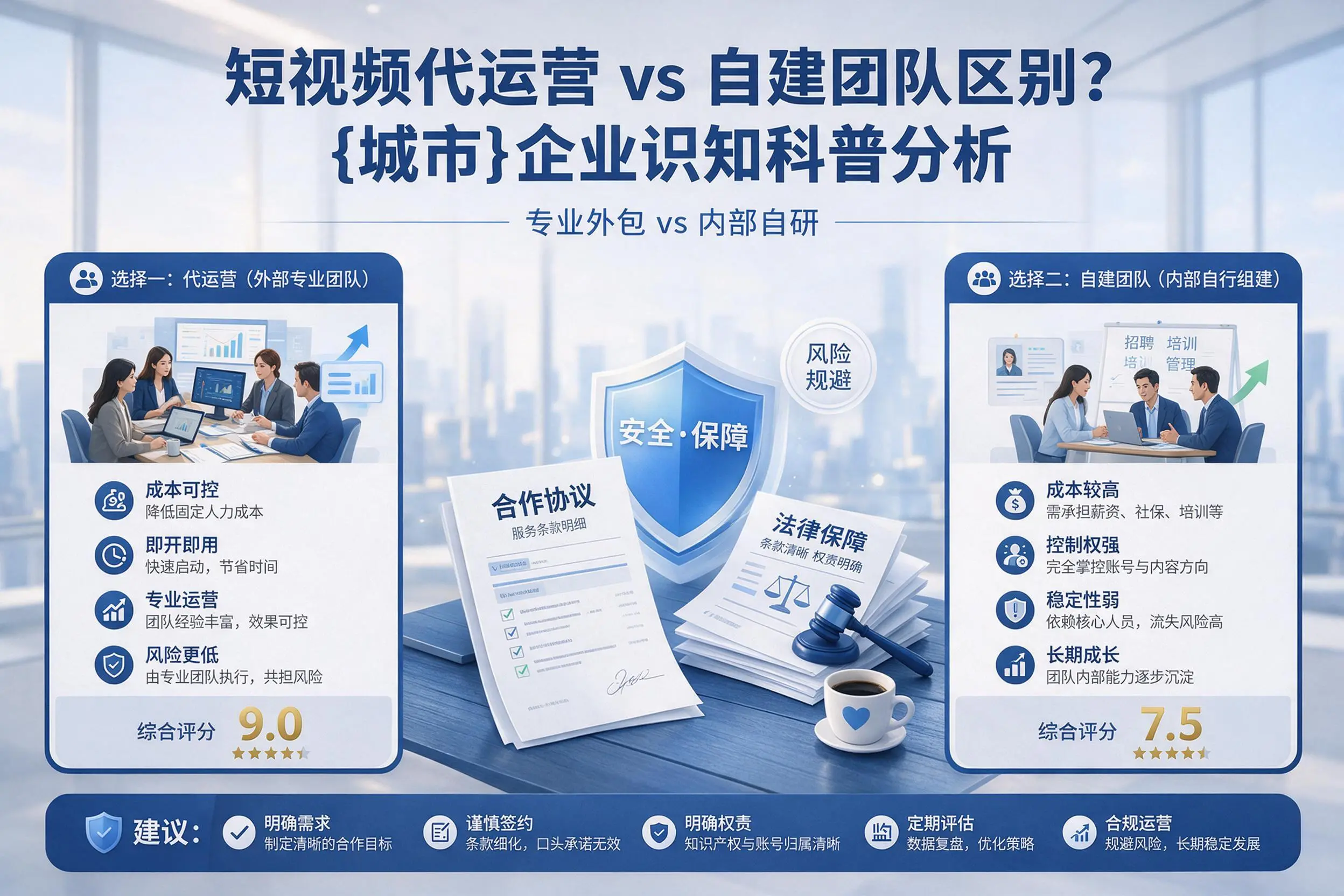 短视频代运营与自建团队区别？阳江企业认知科普分析