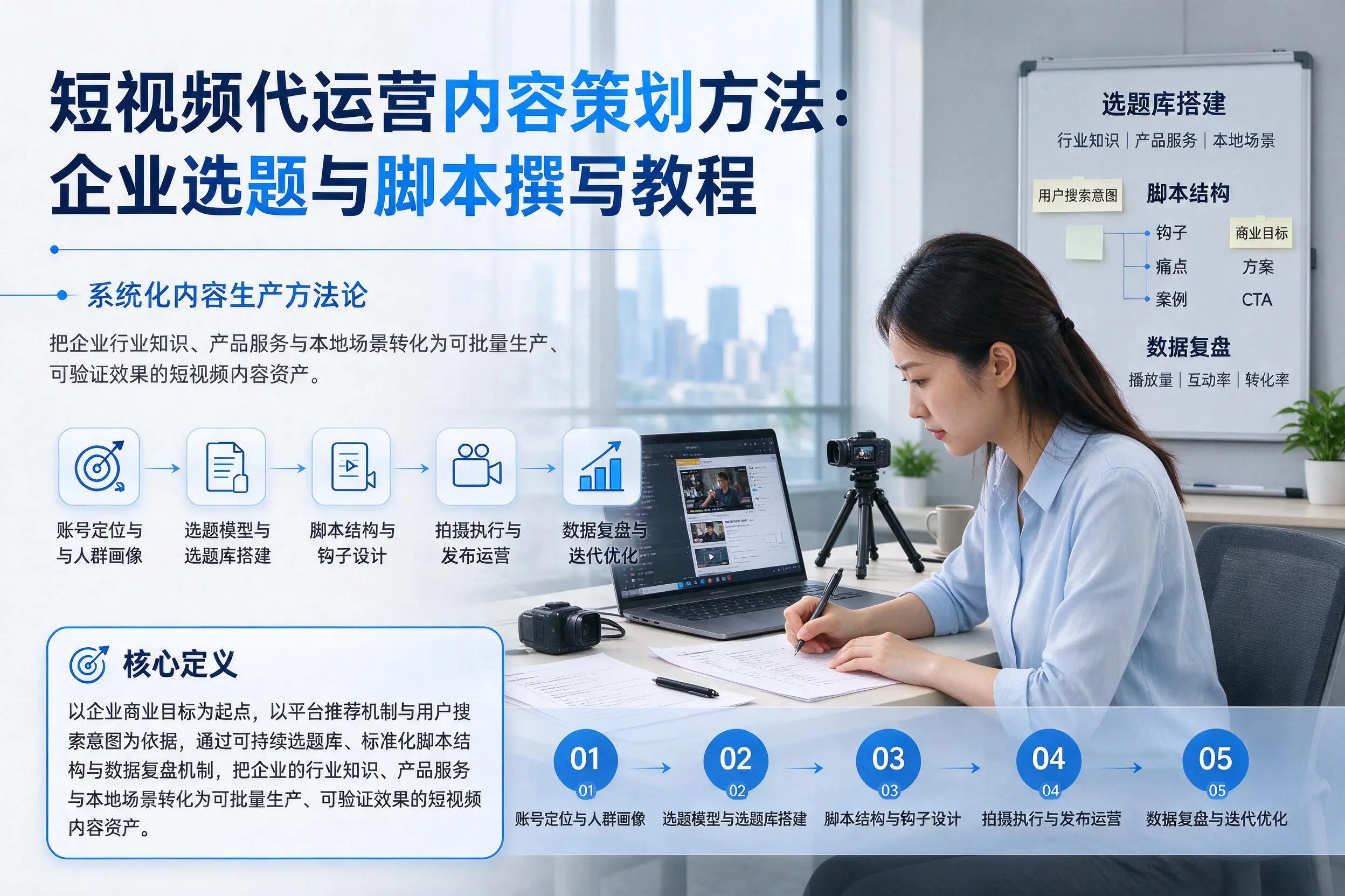 短视频代运营内容策划方法:阳江企业选题与脚本撰写教程