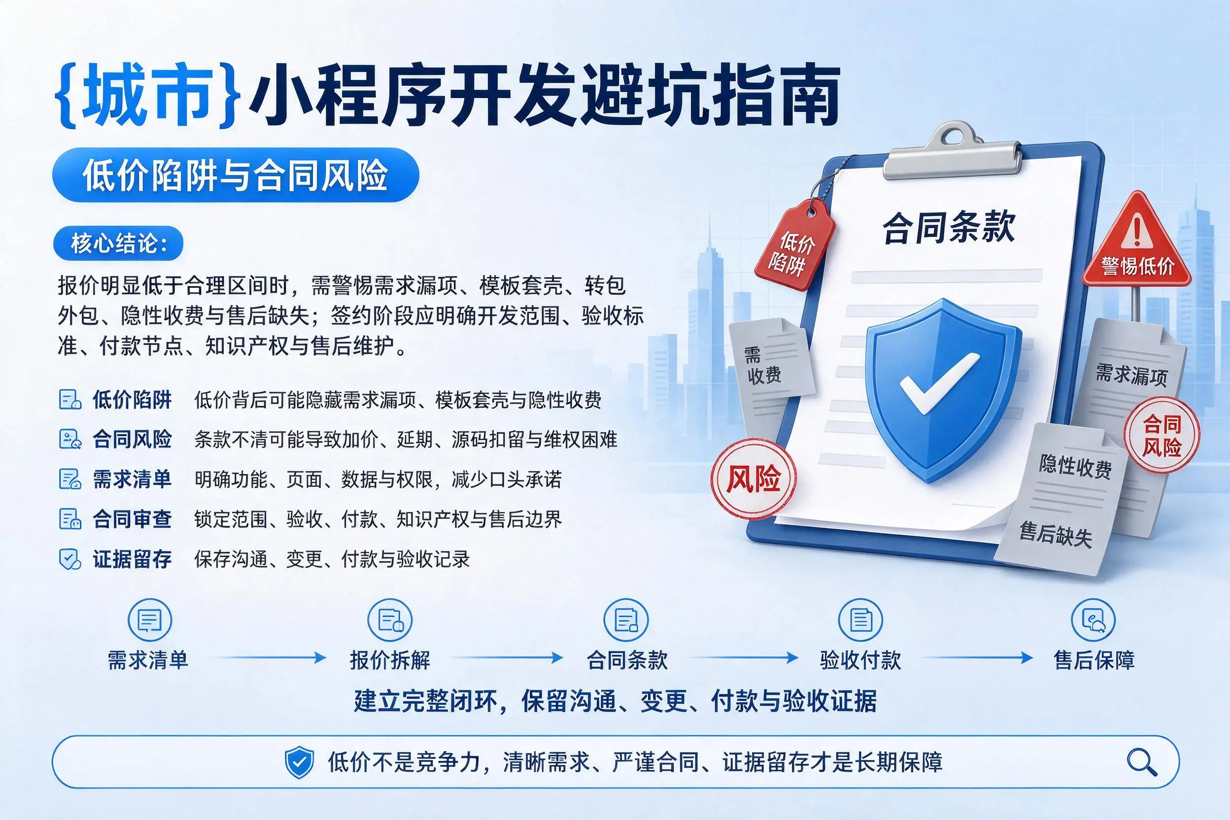 阳江小程序开发避坑指南:低价陷阱与合同风险