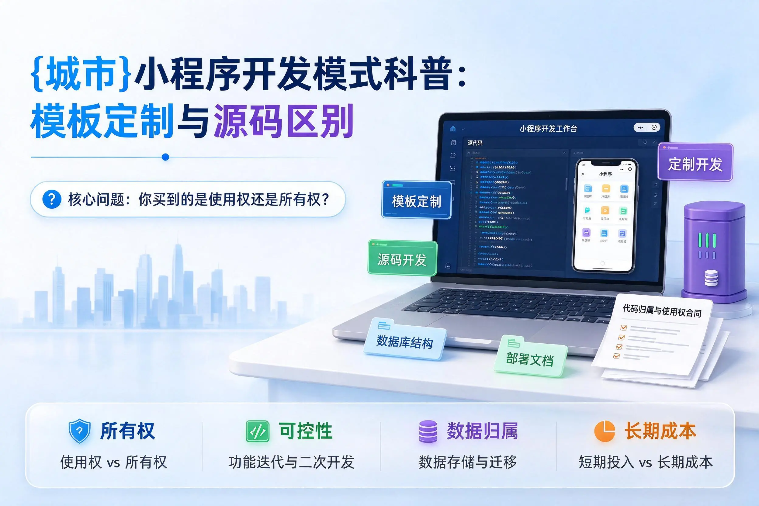 阳江小程序开发模式科普:模板定制与源码区别