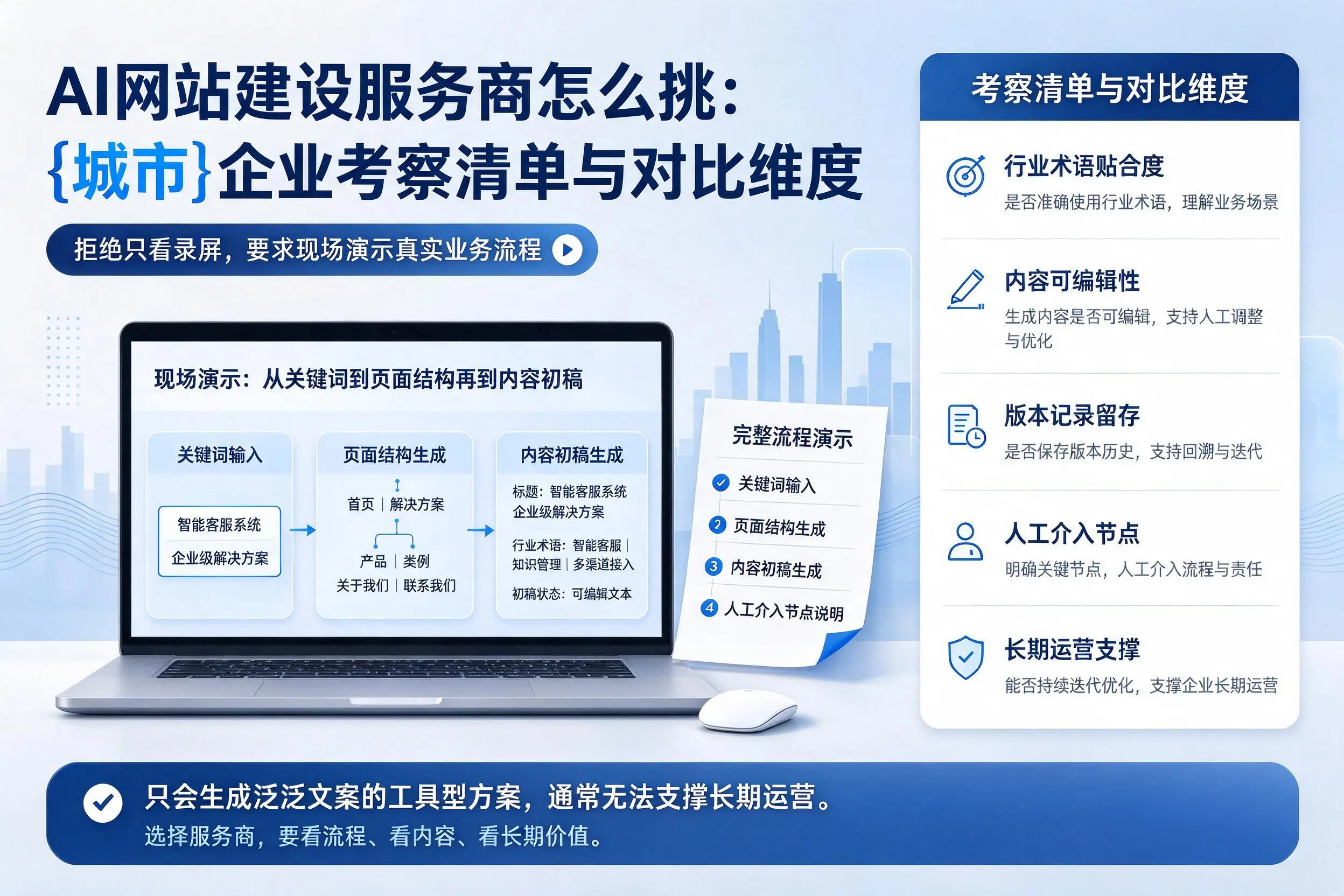AI网站建设服务商怎么挑：阳江企业考察清单与对比维度