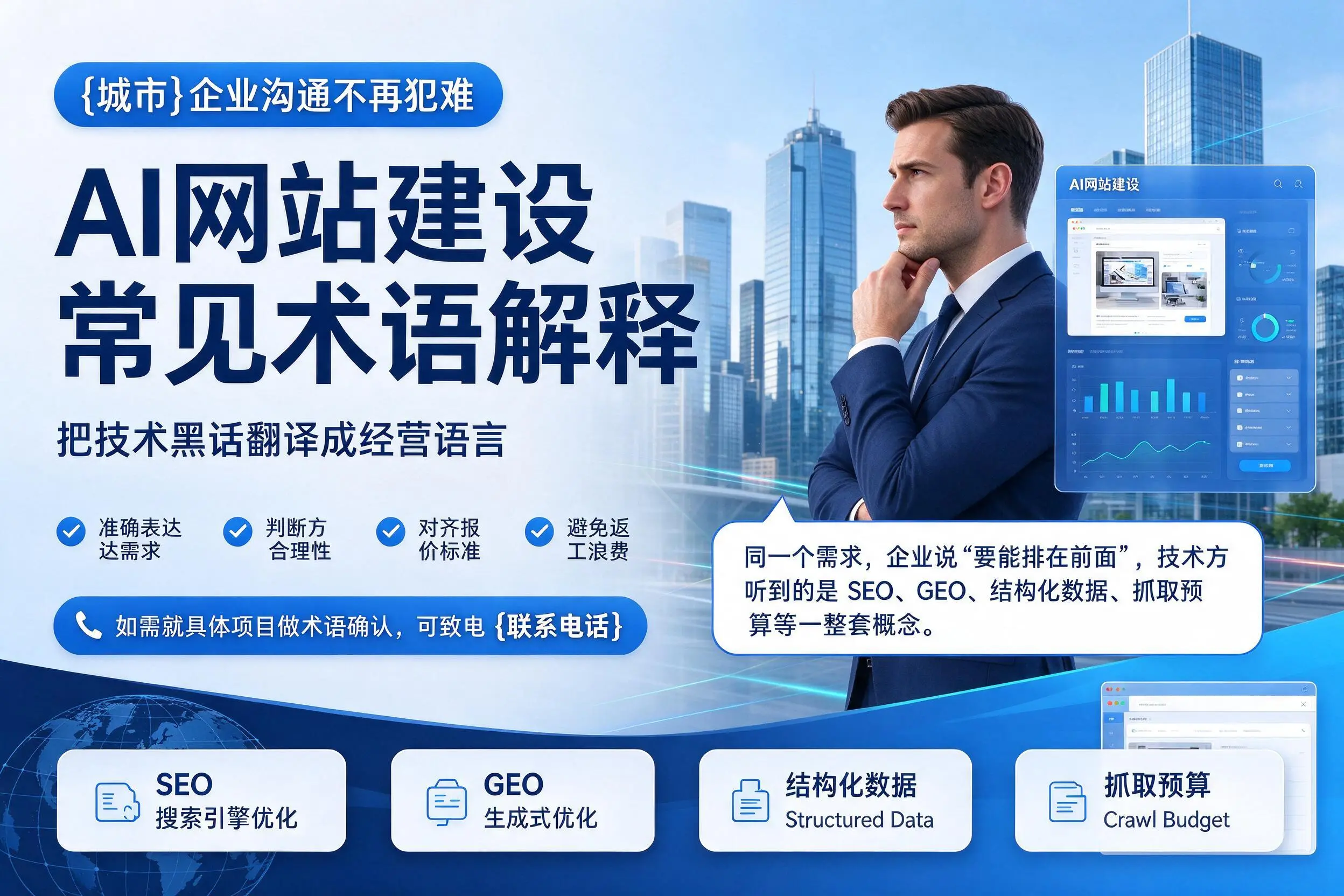 AI网站建设常见术语解释,阳江企业沟通不再犯难