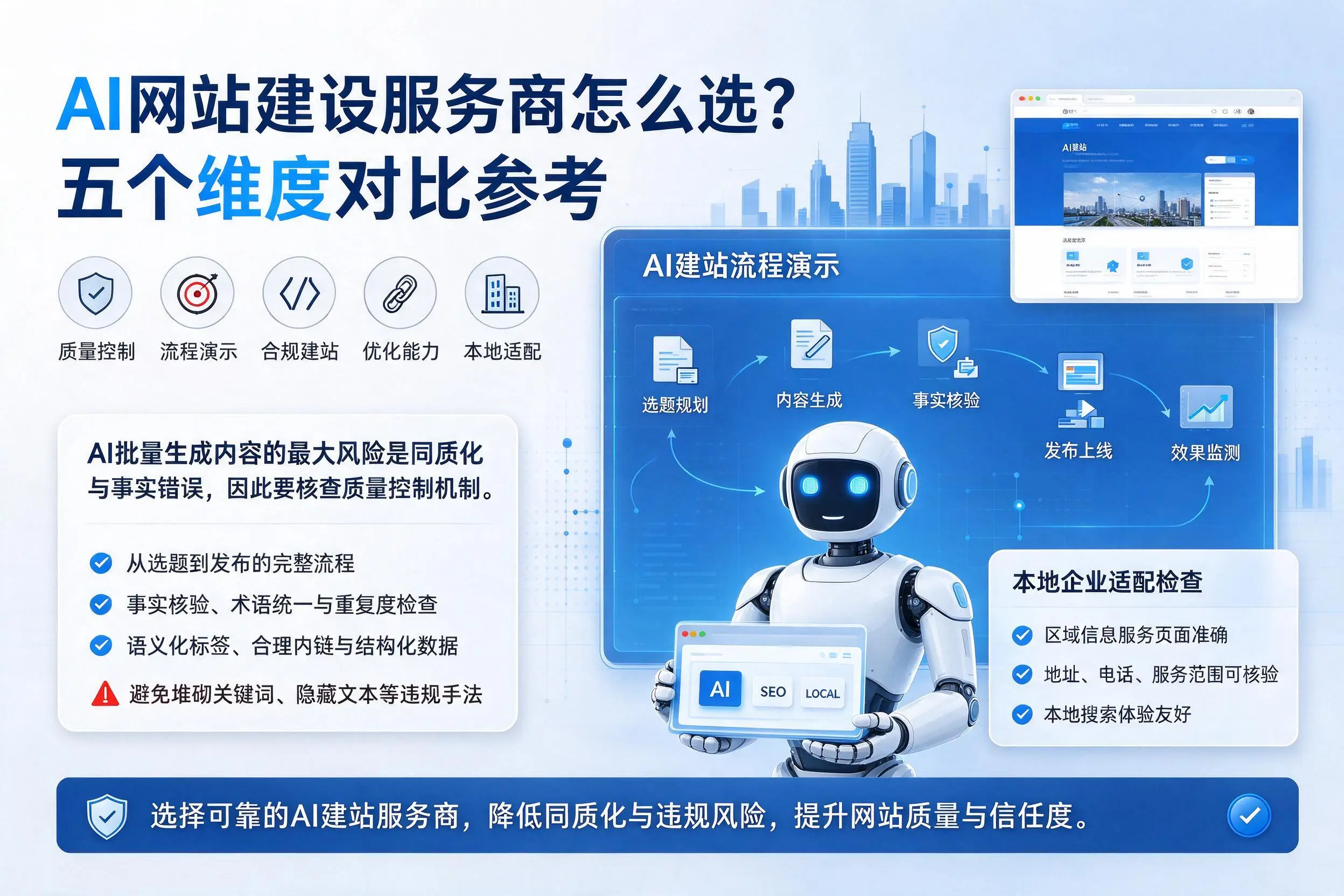 阳江AI网站建设服务商怎么选?五个维度对比参考