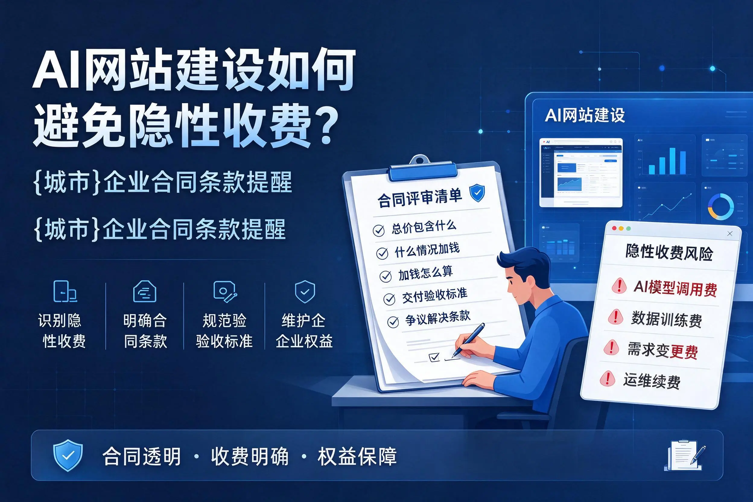 AI网站建设如何避免隐性收费?阳江企业合同条款提醒