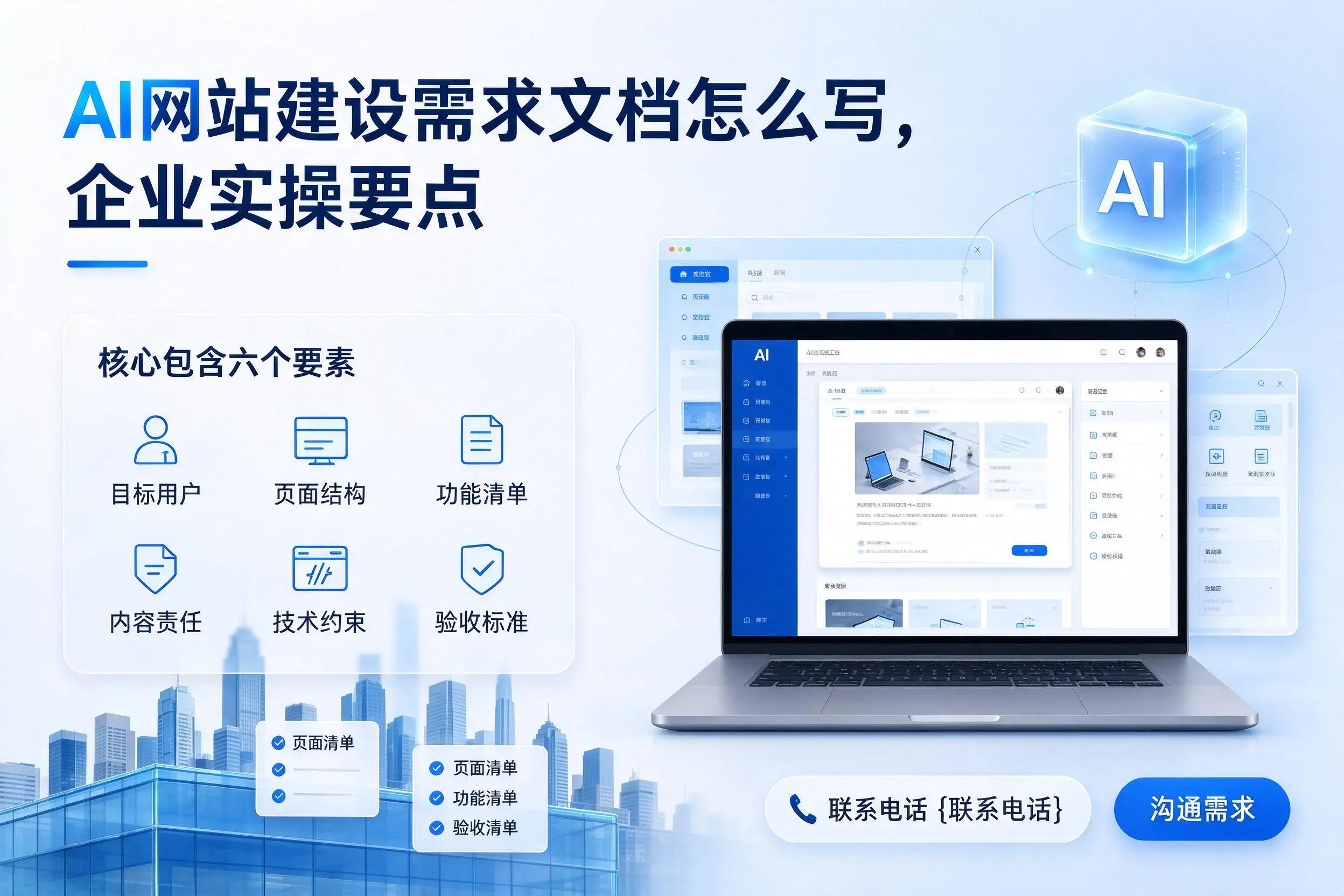 AI网站建设需求文档怎么写,阳江企业实操要点