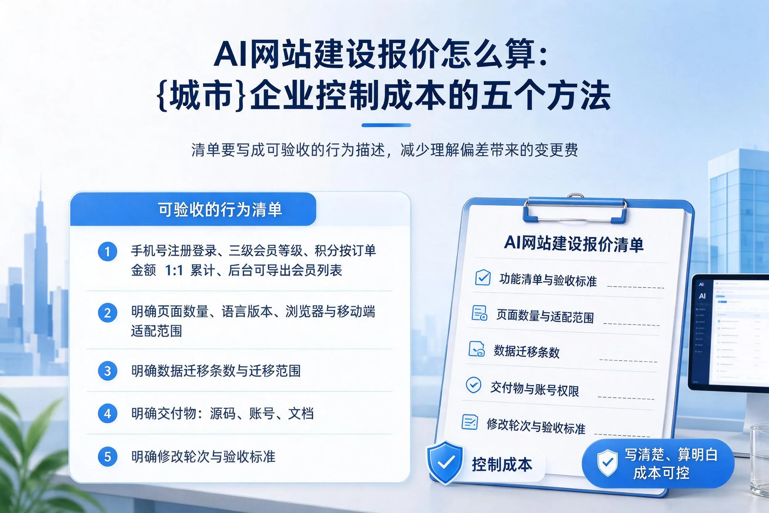 AI网站建设报价怎么算：阳江企业控制成本的五个方法